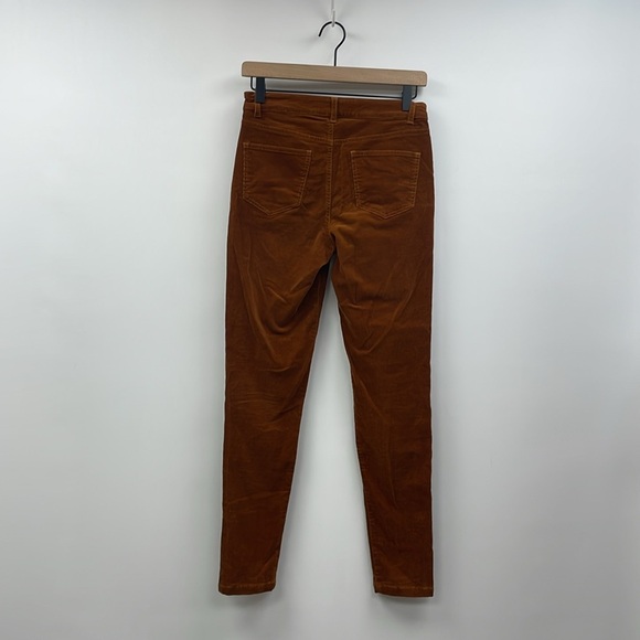 Modcloth Teaching Ease Mid-Rise Corduroy Skinny Pants Preppy Academia Brown 2 - Picture 5 of 9